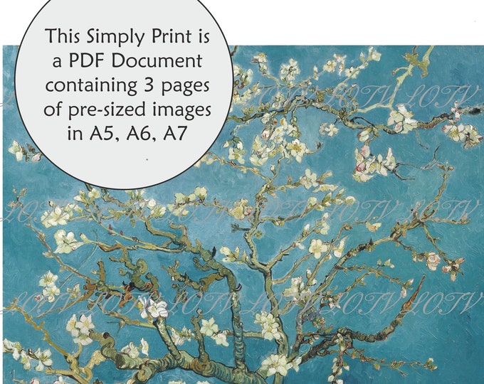 LOTV Full Colour Simply Print - Almond Blossom - Vincent Van Gogh - 3 Page PDF