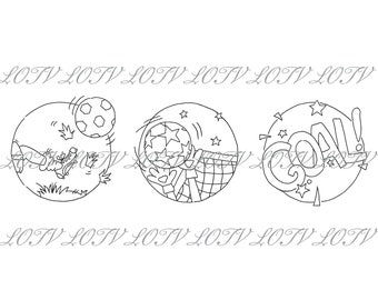 LOTV Digi Stamp - AS - Trio Football, JPEG, Digital