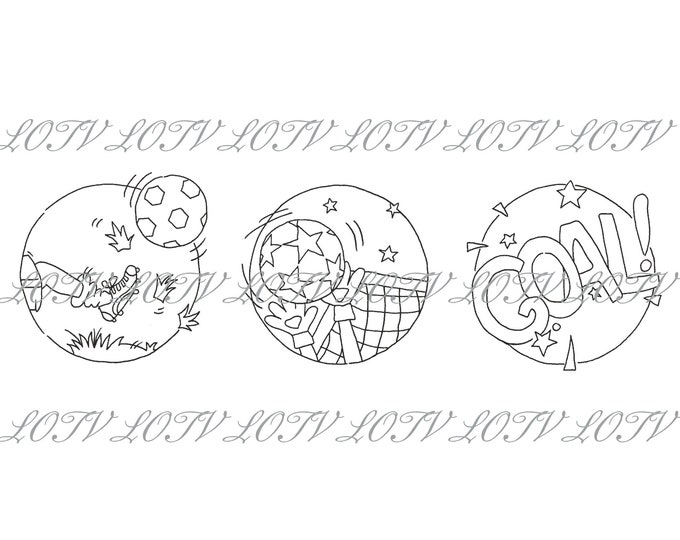 LOTV Digi Stamp - AS - Trio Football, JPEG, Digital