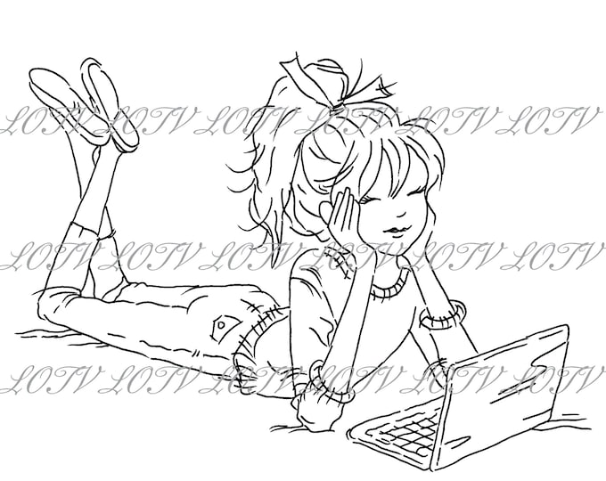 LOTV Digi Stamp - AS - Jasmine Laptop, JPEG, Digital