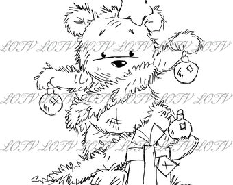 Lili of the Valley Digi Stamp - CG - James - Deck the Halls, JPEG, Christmas, Xmas, Noel, Festive, Snow, Digital