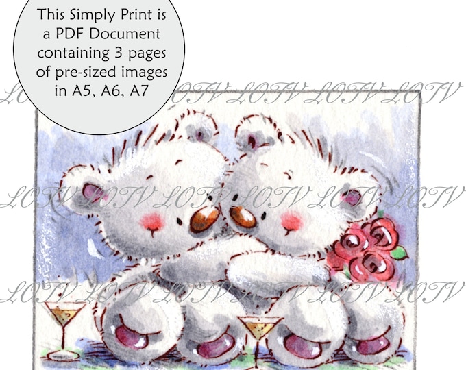 LOTV Full Colour Simply Print - IH - Little Ted Together- 3 Page PDF, Digital