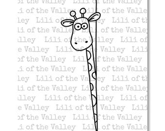 LOTV Digi Stamp - Peeping Giraffe