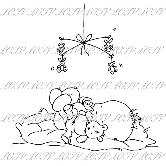 Lotv Digi Stamp As Baby Mobile Jpg Birth Digital Etsy