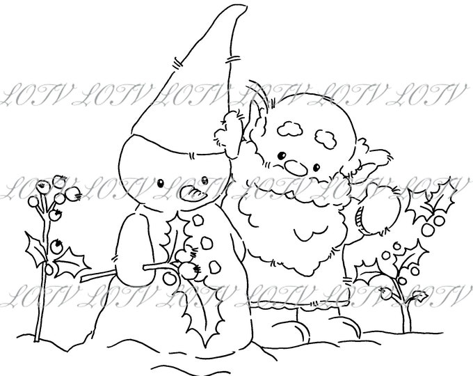 LOTV Digi Stamp - IH - Festive Gnome Snowman - Digital