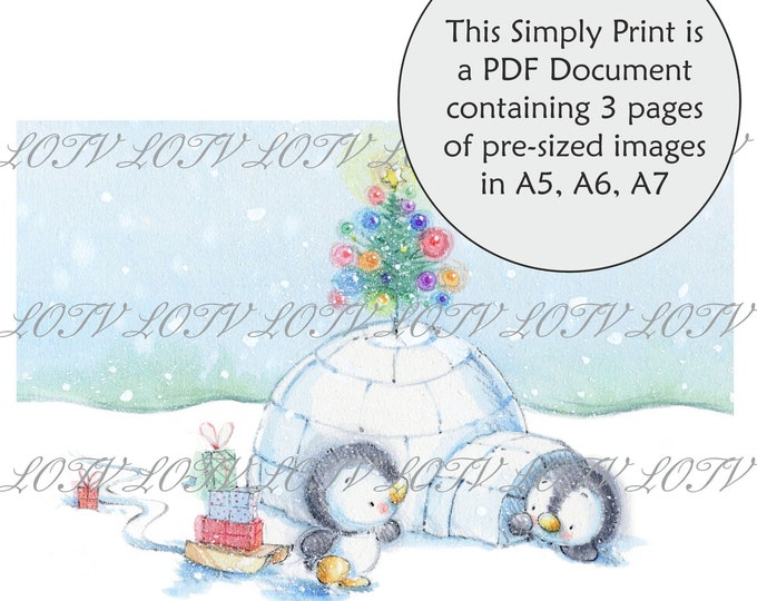 Lili of the Valley Full Colour Simply Print - IH - Igloo for Two, 3 Page PDF Ready to Print Document, Digital