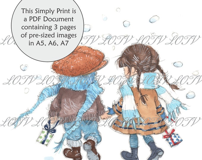 LOTV Full Colour Simply Print - AS - Winter Walk, 3 Page PDF, Digital