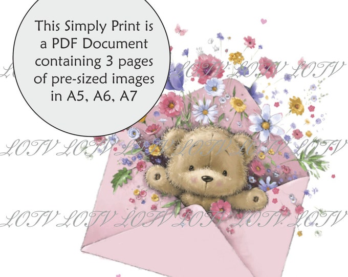 Lili of the Valley Full Colour Simply Print - CG - James Sending Flowers - 3 Page PDF Ready to Print Document, Digital