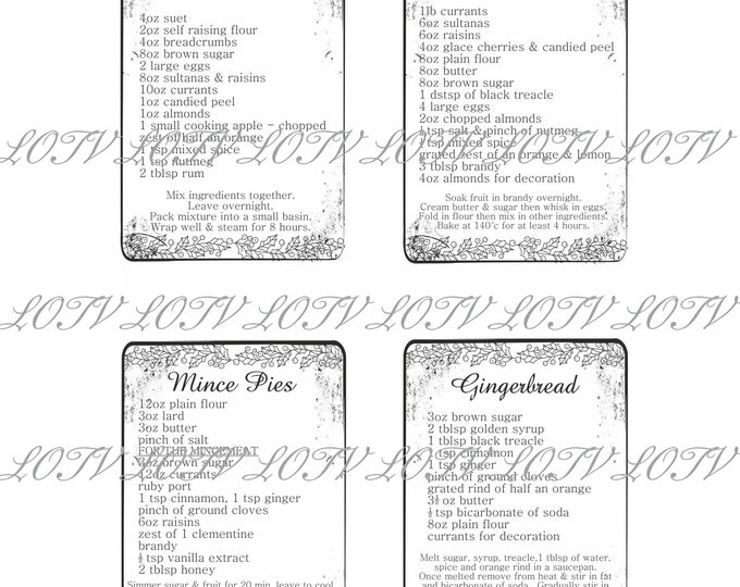 LOTV Digi Stamp Set- Christmas Recipes, Digital