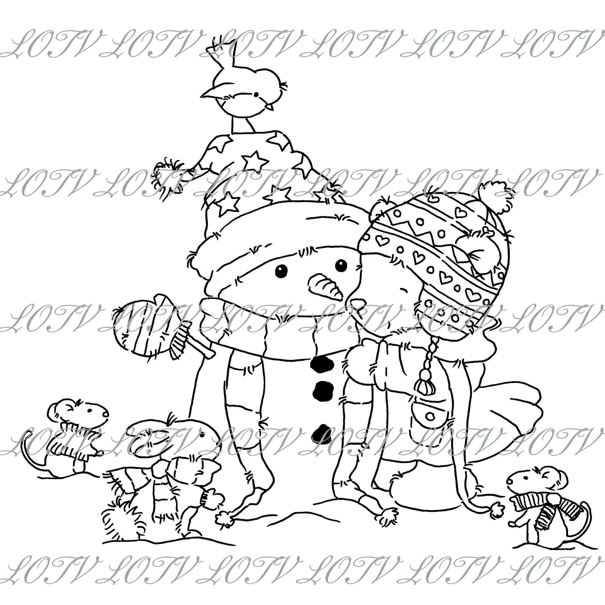 Lili of the Valley Digi Stamp - AS - Wrapped up Warm, JPEG, PNG ...