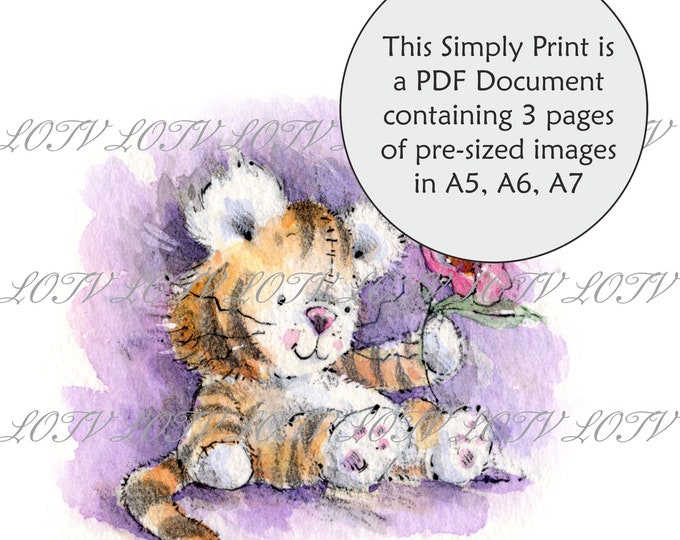 Lili of the Valley Full Colour Simply Print - IH - Little Tiger, 3 Page PDF Ready to Print Document, Digital