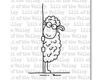 LOTV Digi Stamp - Peeping Sheep