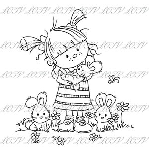 Lotv Digi Stamp - IH - Bunny Girl, Jpg, Digitaal