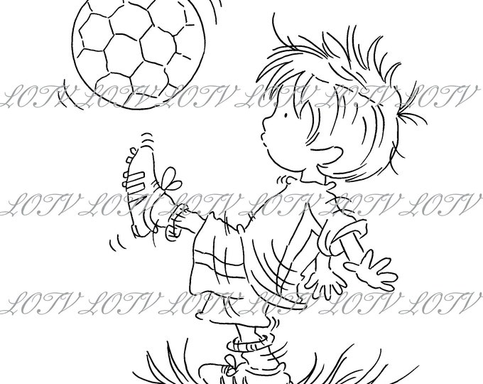 LOTV Digi Stamp - AS - Super Striker, JPEG, Boys, Men, Birthday, Male, Digital