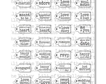 Love Sentiment Tags - A5 Stamp Set