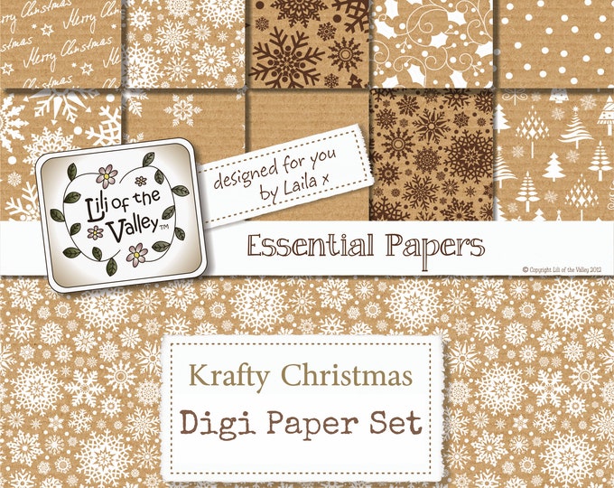 LOTV  Digi Backing Paper Set - LA - Krafty Christmas