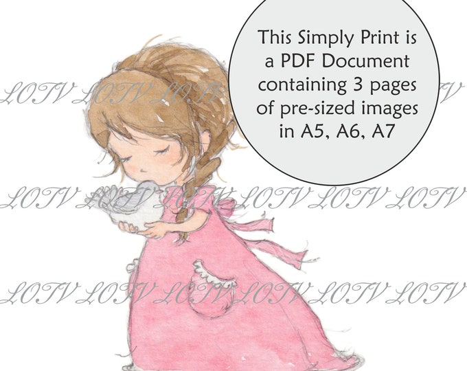 Lili of the Valley Full Colour Simply Print - AS - Grace Kindness - 3 Page PDF Ready to Print Document, Girl, Digital