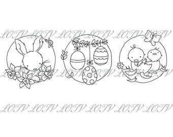 LOTV Digi Stamp - AS - Trio Easter, JPEG, Digital