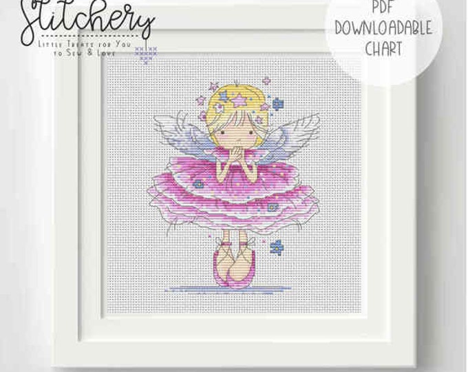 Fairy Lily - Sparkle - Cross Stitch Downloadable Chart - PDF Pattern