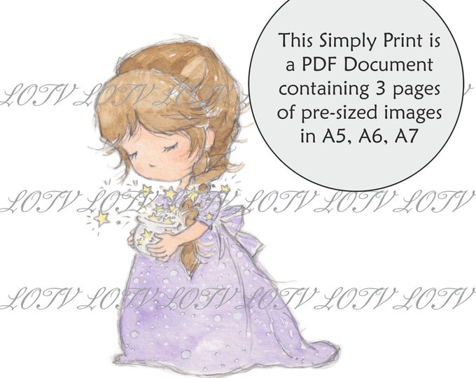 Lili of the Valley Full Colour Simply Print - AS - Grace Wonder - 3 Page PDF Ready to Print Document, Girl, Digital
