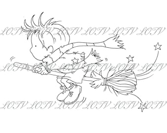 LOTV Digi Stamp - AS - Zooming On the Broom, Digital