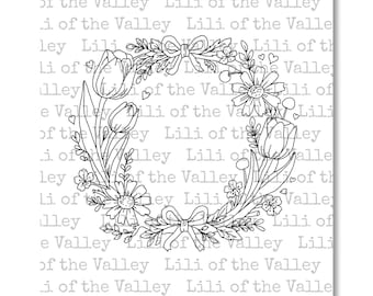 LOTV Digi Stamp - Flower Wreath