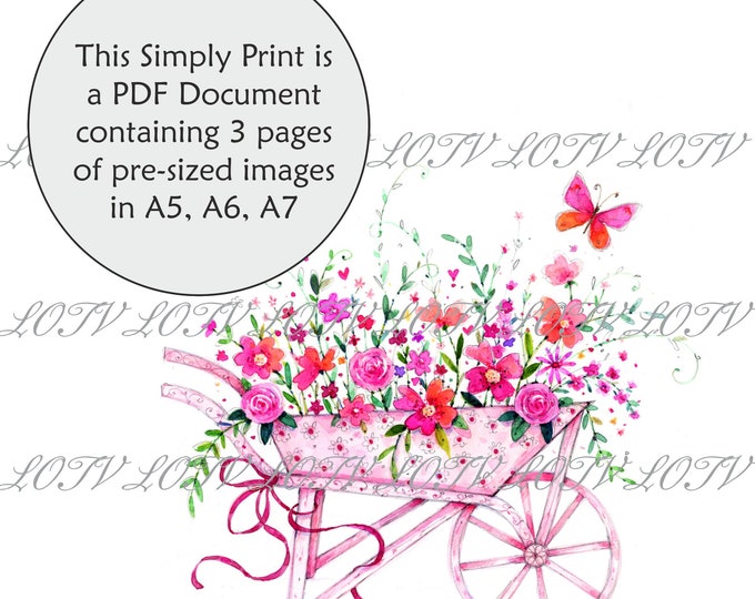 Lili of the Valley Full Colour Simply Print - Blooming Barrow, Floral, Gardens, 3 Page PDF Ready to Print Document, Digital