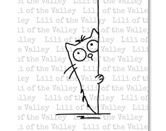 LOTV Digi Stamp - Peeping Cat