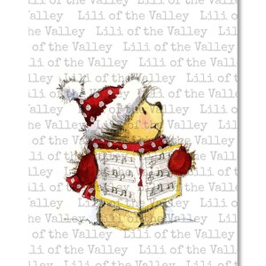 LOTV a colori Simply Print - GC - Carol Singing Hedgehog, PDF di 3 pagine, digitale