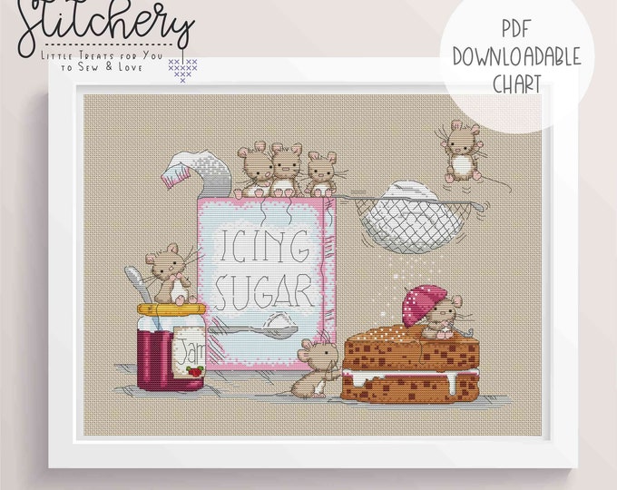 Sprinkled with Sugar - Cross Stitch Downloadable Chart - PDF Pattern