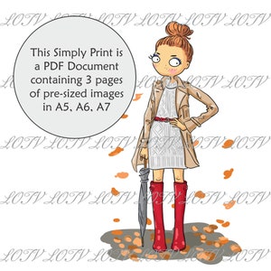 LOTV Farbe Simply Print – September – Durch und durch moderne Misses, 3-seitiges, druckfertiges PDF-Dokument, digital