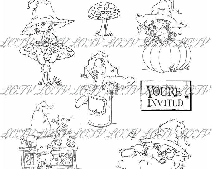 LOTV Digi Stamp Set - AS - Magical Halloween Bundle, Digital