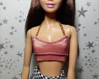 Top rosa dorato per Barbie e i reali della moda