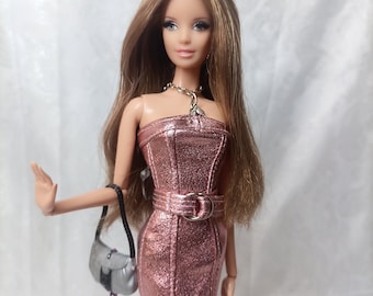 Metallic Jean Dress for Barbie and Fashion Royalty