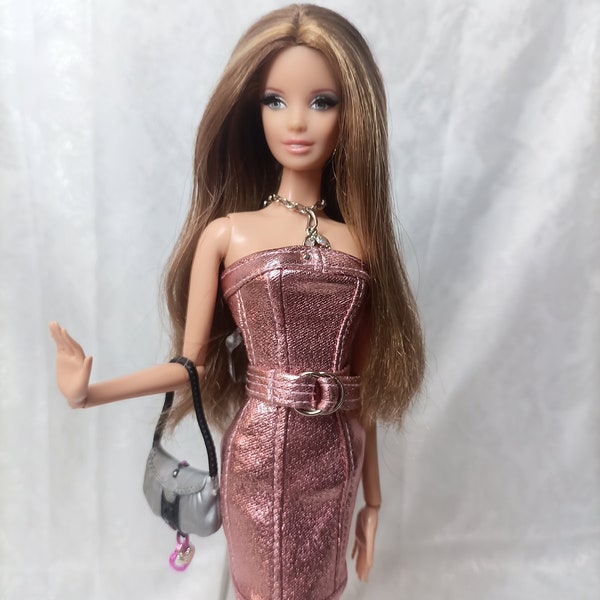 Metallic Jean Dress for Barbie and Fashion Royalty