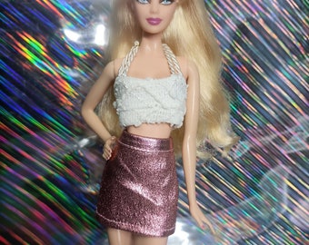 Metalic DenimSkirt for Barbie and Fashion Royalty