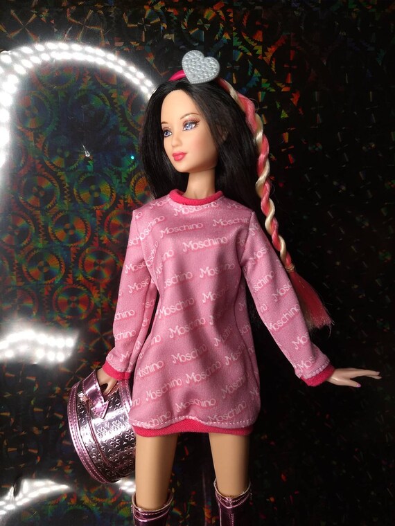 Pink Moschino T-shirt Dress for Barbie and Fashion Royalty and - Etsy