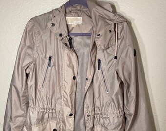 MK Beige Neutrals Utility Jacket w/ Hood - Size Medium