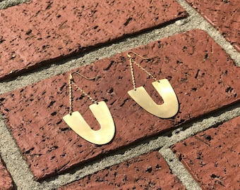 Archie // Brass Statement Earrings