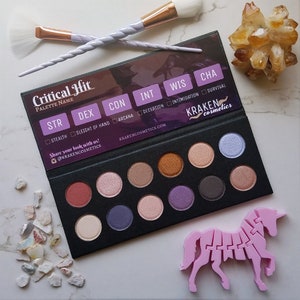 Critical Hit: Eyeshadow Palette // Makeup // Handmade // Vegan // Cruelty Free // Nerd Gifts // Gifts for Her