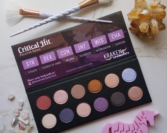 Critical Hit: Eyeshadow Palette // Makeup // Handmade // Vegan // Cruelty Free // Nerd Gifts // Gifts for Her