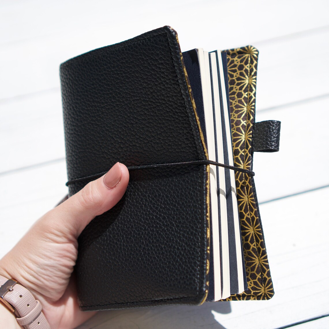 Travelers Notebook Cover A6 Wide Faux Leather Journal/ Etsy