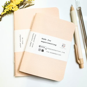 Handmade Japanese Paper Notebook Set: A6 & Passport Size