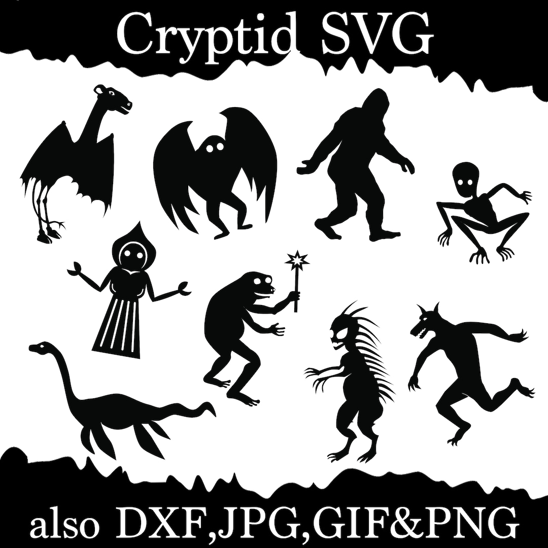 This Cryptid Svg( Jpg, Tiff, Png, Gif)sheet is Great for Craft Cutters ...