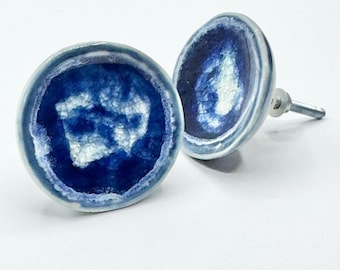 Vintage Blue Agate Slice Drawer Pulls Cabinet Handle Drawer Knobs