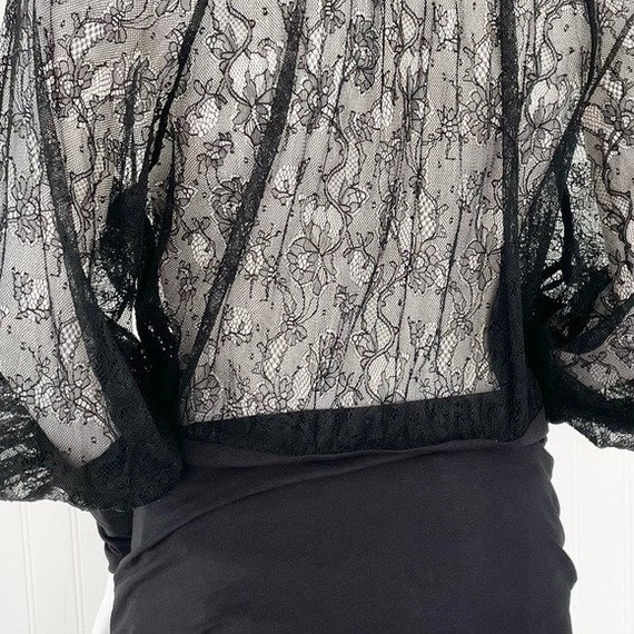 ANNE FONTAINE Sissilia Black Lace Blouson Sleeve … - image 8