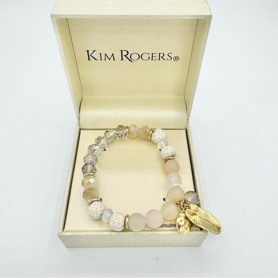 Kim Rogers Genuine Stone Charm Healing Bracelet NW