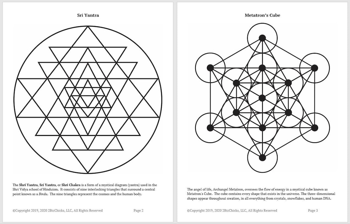 Sacred Geometry Digital Download Crystal Grid Etsy