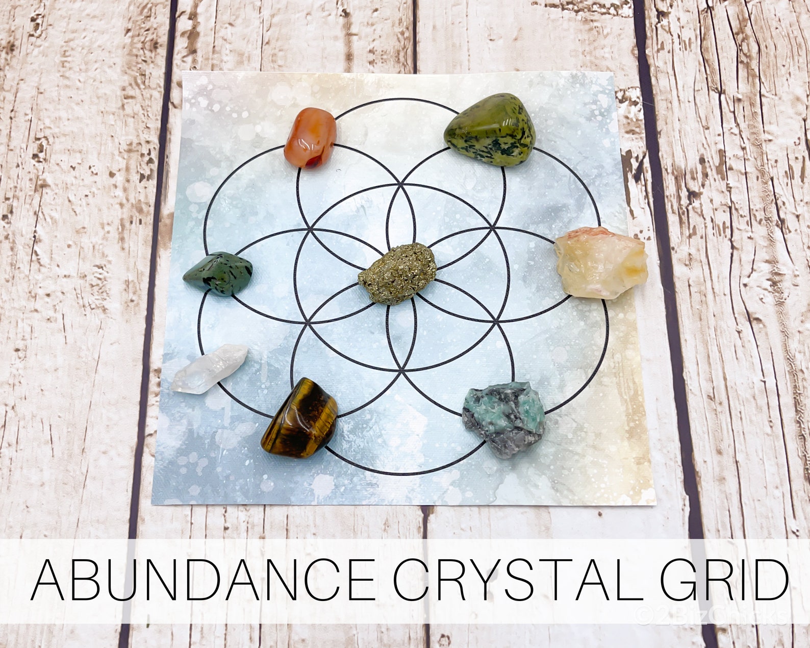 Abundance Crystal Grid Set Abundance Grid Crystal Grid Set | Etsy