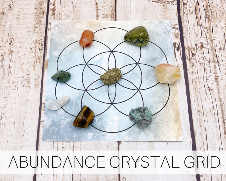 Abundance Crystal Grid Set Abundance Grid Crystal Grid Set | Etsy